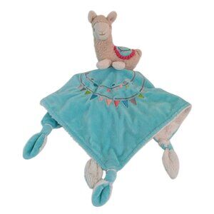 Mary Meyer Aqua Green‎ Lily Llama Lovey Baby Security Blanket Knots